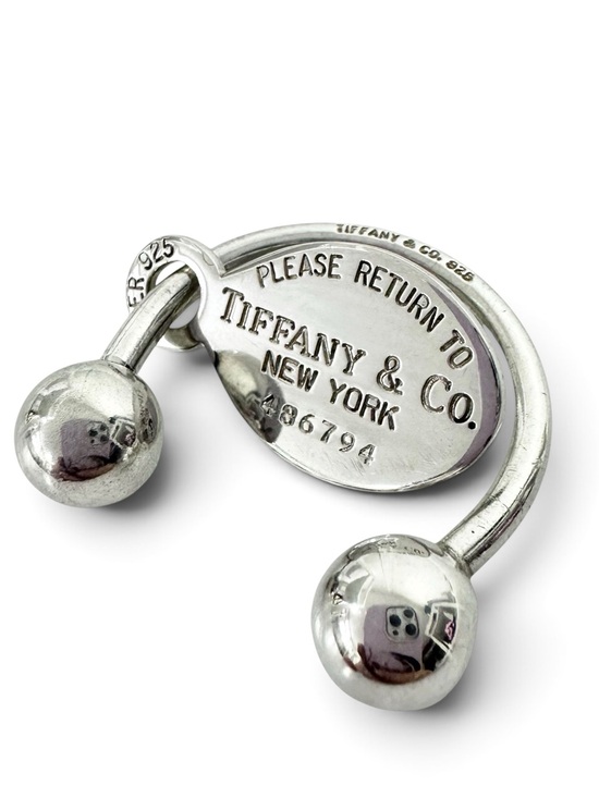 Tiffany & Co. Accessories - Tiffany & Co. Engraved 925 Silver Ball Keychain with Engraved Return To Charm